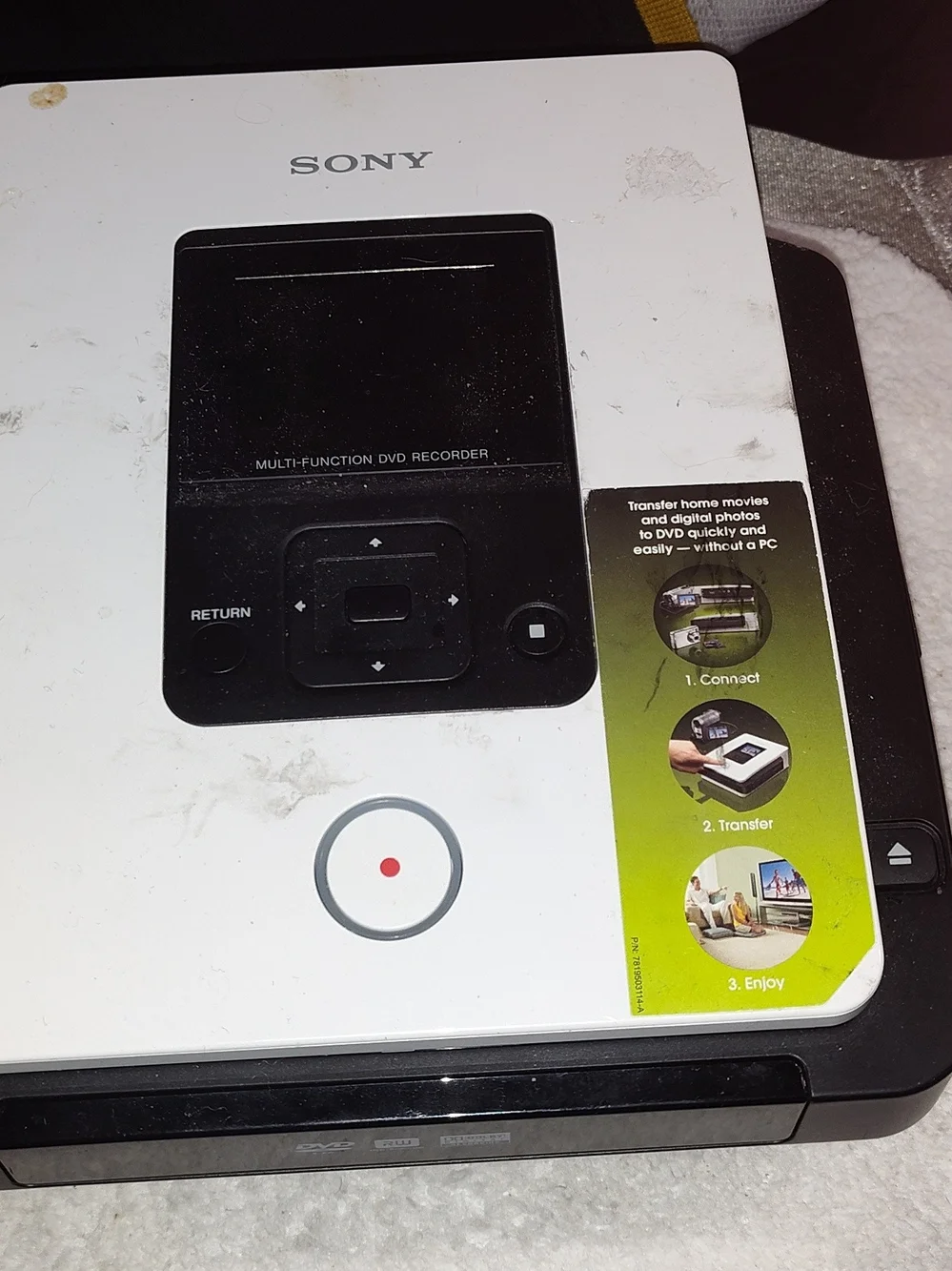 Sony White and Black Multi-Function DVD Recorder